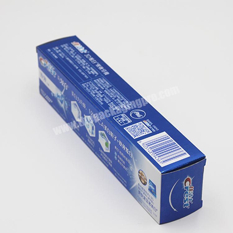 Custom Logo Special Paper Hot Stamp Print UV Coating Toothpaste Packaging Paper Box