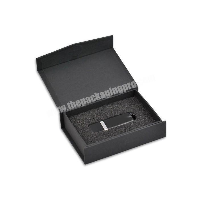 Custom logo USB  flash drive gift packing box with foam insert
