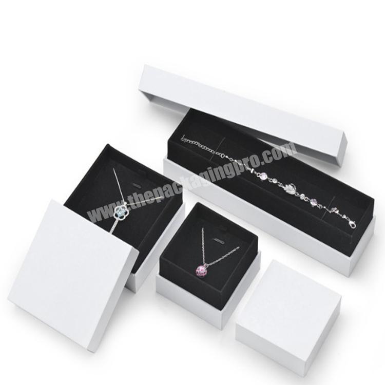 custom logo white packaging paper jewelry box