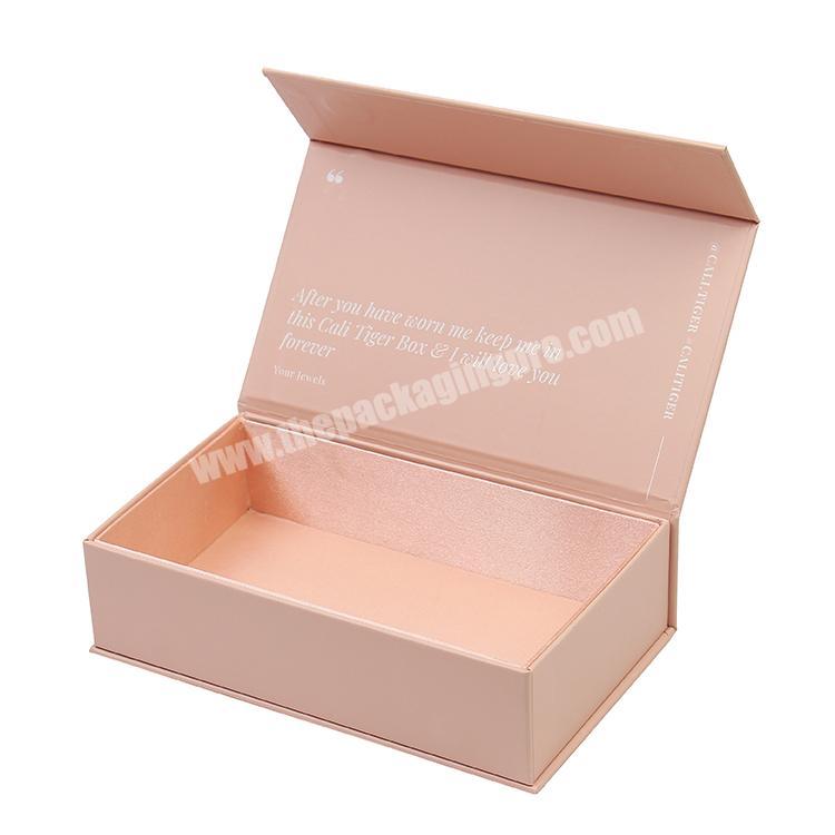 Custom Logo Wholesale Pink Paper Gift Jewellery Box Necklace Packaging