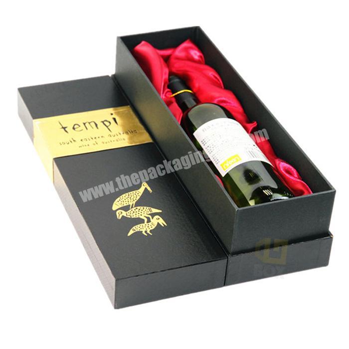 Custom Long Rigid Cardboard Red Wine Paper Gift Box Manufactures Dongguan