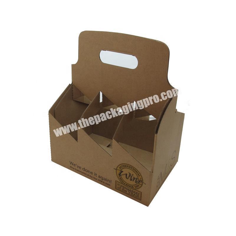 custom low cost paper cardboard 6 pack beer box print portable beer boxes