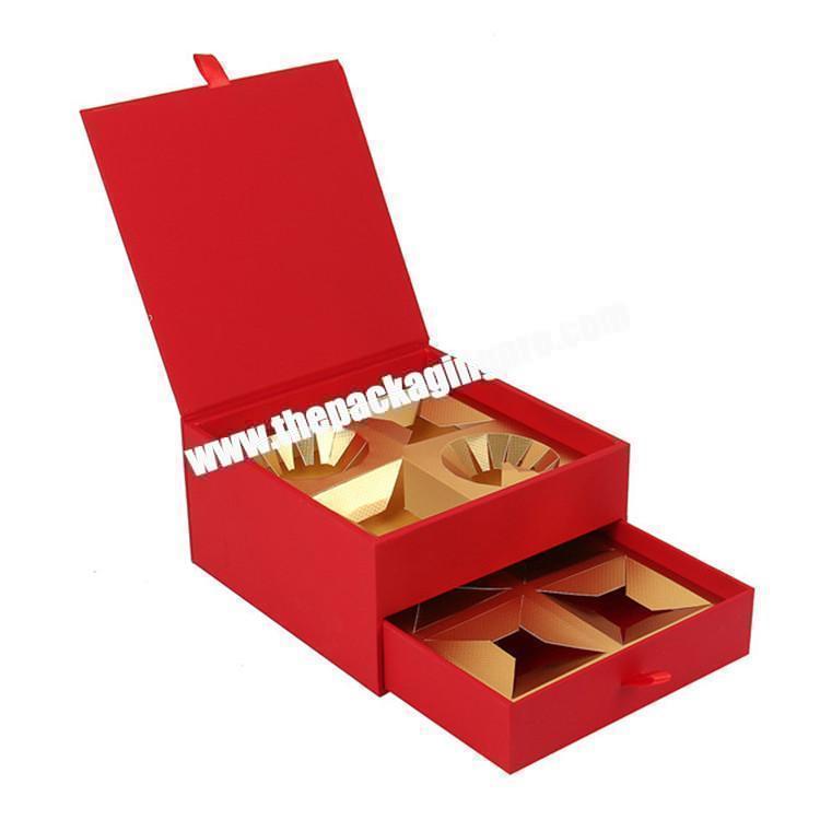 custom luxe double deck cup cake box packaging printed