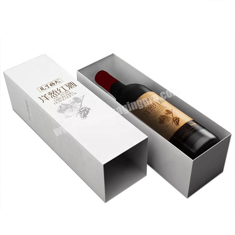 custom luxure gold hot stamping wine box drawer packaging