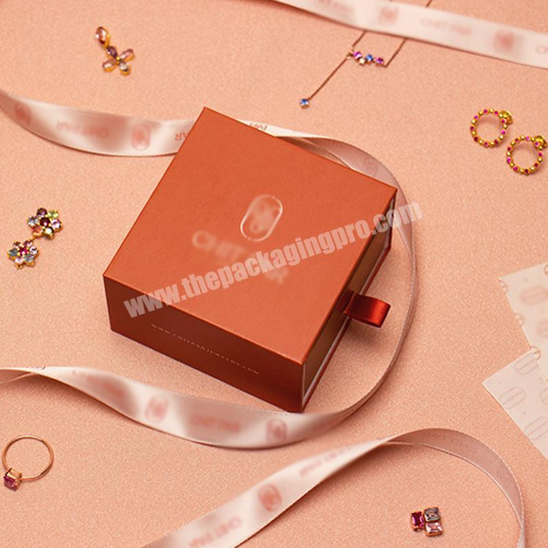 Custom luxurious cardboard paper drawer emballage tiroir gift box packaging jewelry box