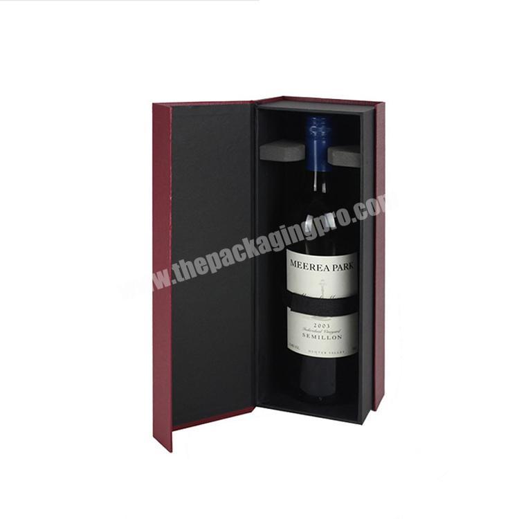 Custom luxury 3mm rigid cardboard wine gift box with logo