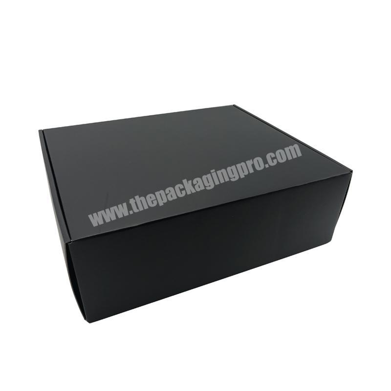 Custom luxury black cardboard clothes garment clothing gift packaging ...