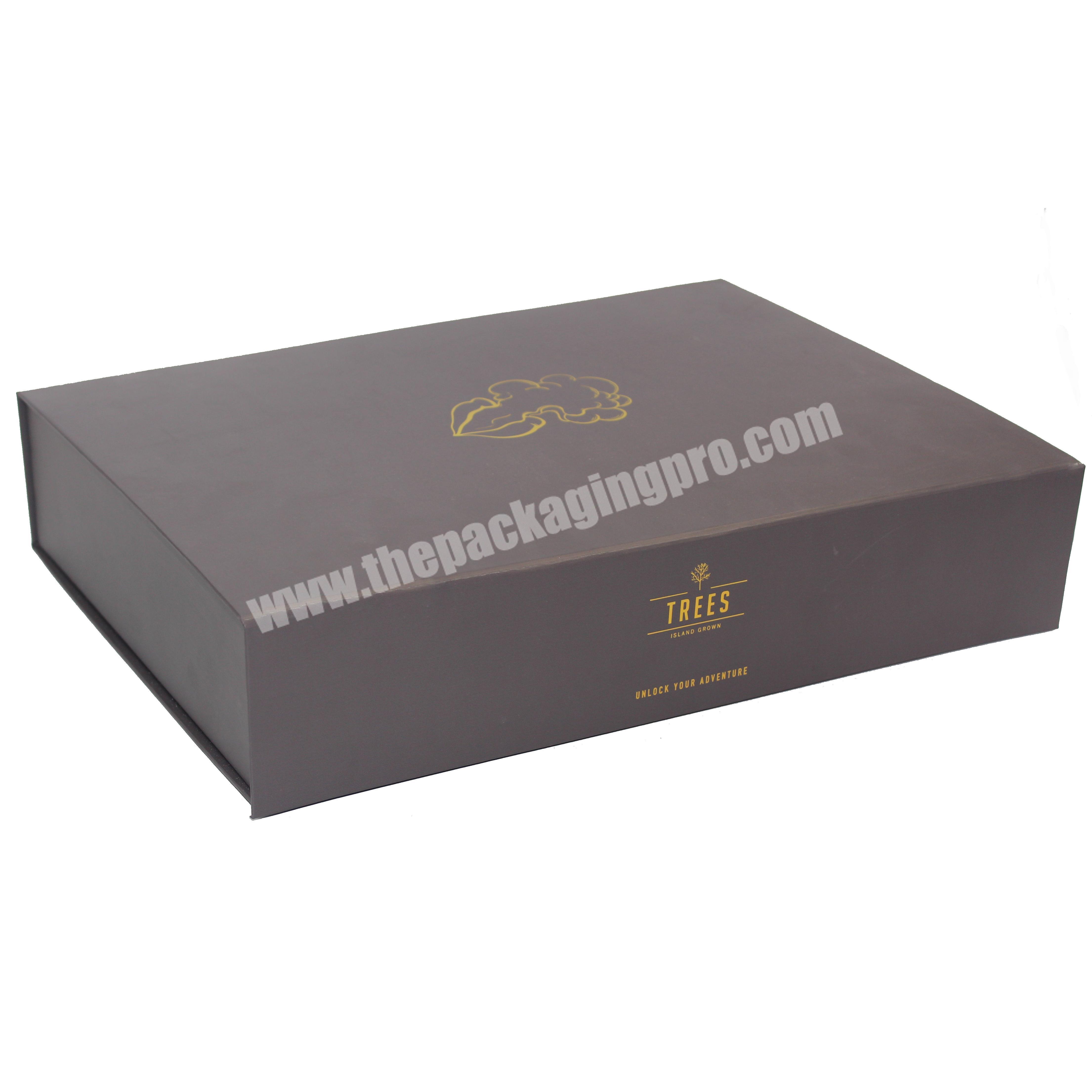 Custom Luxury  Black  paper box Foldable Magnetic Closure Gift Box