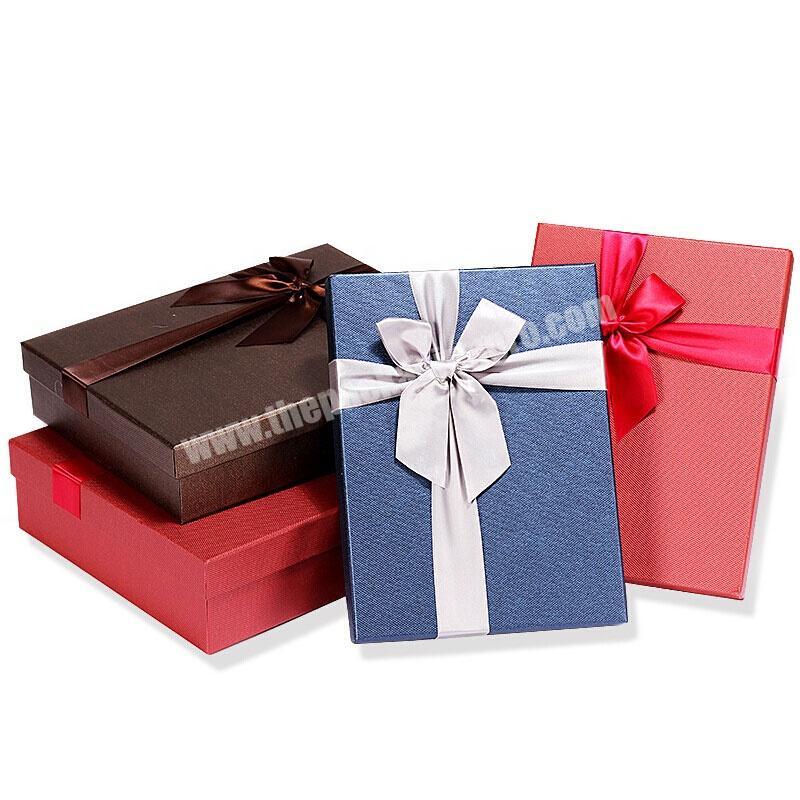 Custom Luxury Cardboard Birthday Gift Packaging Box With Ribbon