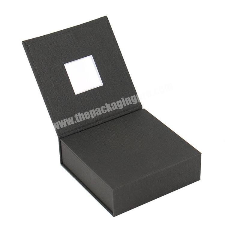 custom luxury cardboard black magnetic coin gift box