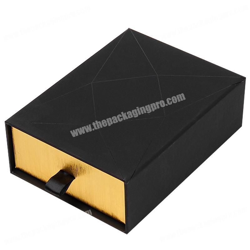 Custom luxury cardboard paper pen VIP card matte black gift box