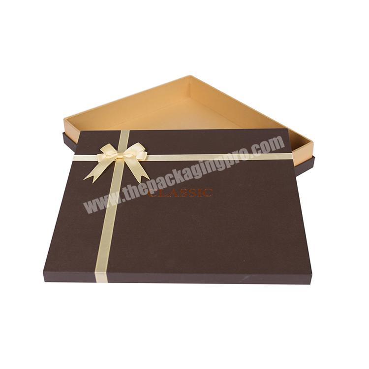 Custom luxury cardboard suit packaging gift box garment with ribbon
