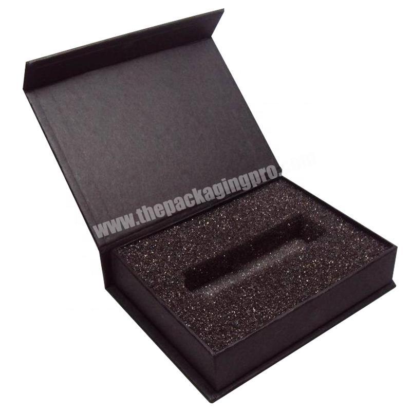 Custom luxury cardboard USB magnetic packaging boxes with foam tray