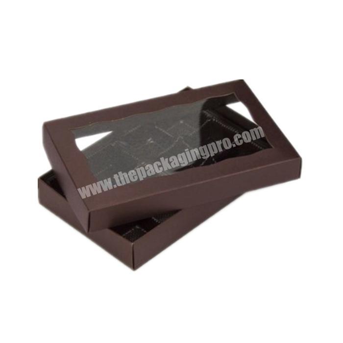 Custom luxury chocolate paper gift boxes with clear window
