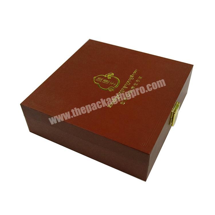 Custom luxury CMYK printing red cardboard magnetic gift box with logo