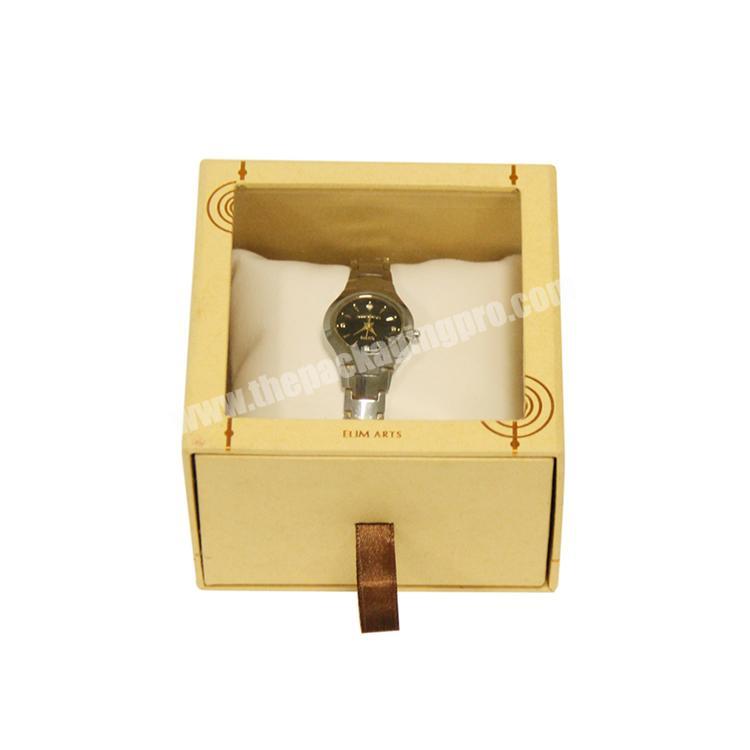 Custom Luxury Coated Craft Cardboard T Drawer Paper Watch Box For Packaging