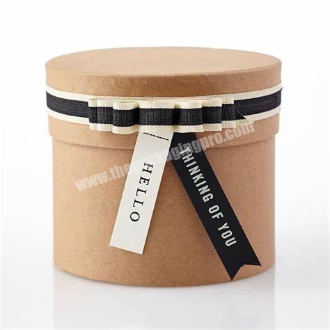 custom luxury cosmetic recycle paper round gift box with lid