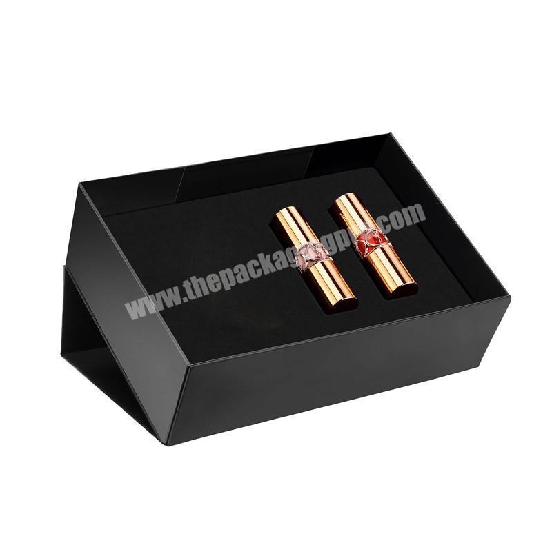 custom luxury design lipgloss packaging boxes hot stamping cardboard magnetic gift box