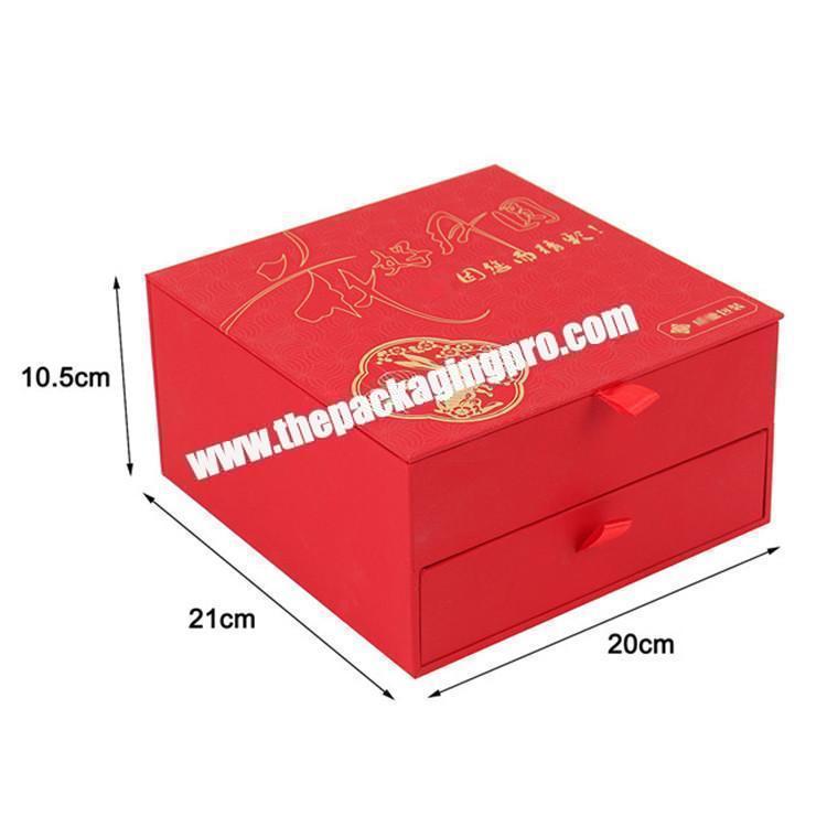 custom luxury double layer design cardboard packaging box for desserts
