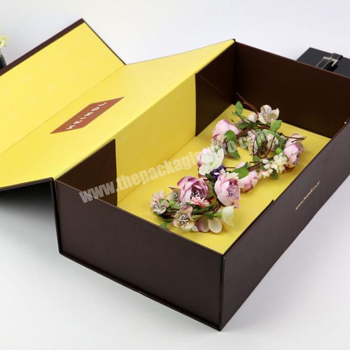 Custom luxury elegant flower packaging gift folding box