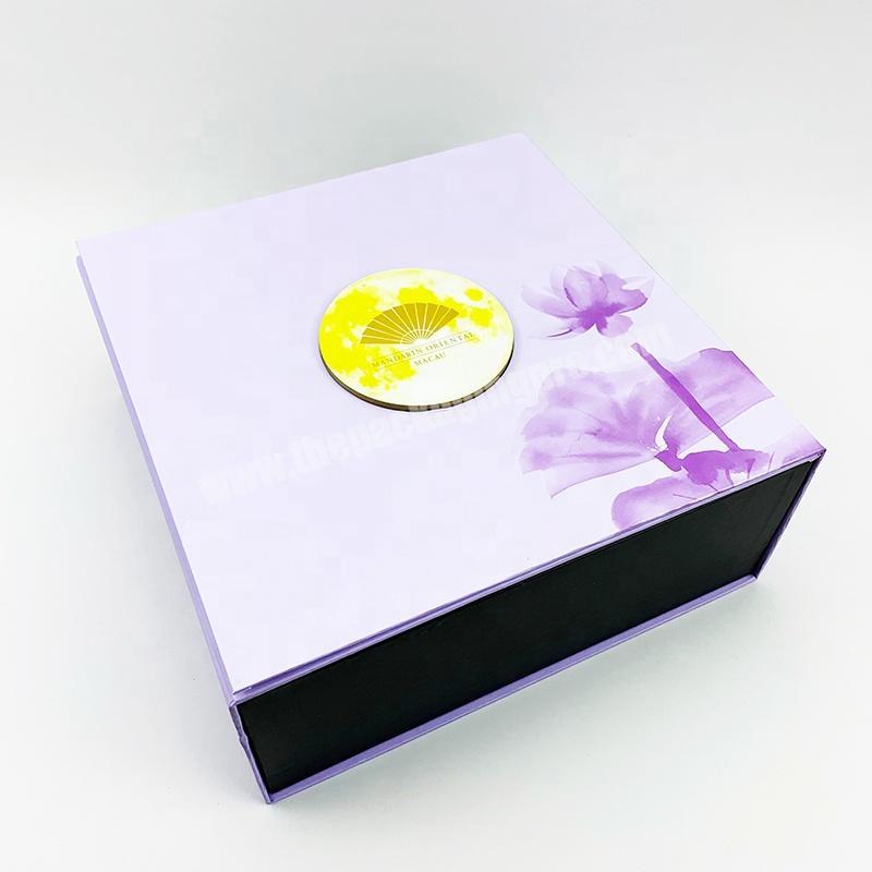Custom Luxury Festival Dessert Cardboard Paper Moon Cake Dessert Macaron Packaging Gift Boxes