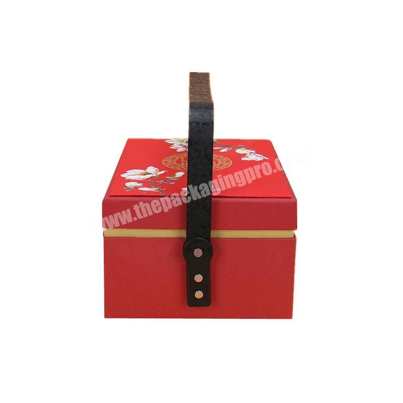 Custom Luxury Festival Paper Gift Box Packaging With Handle