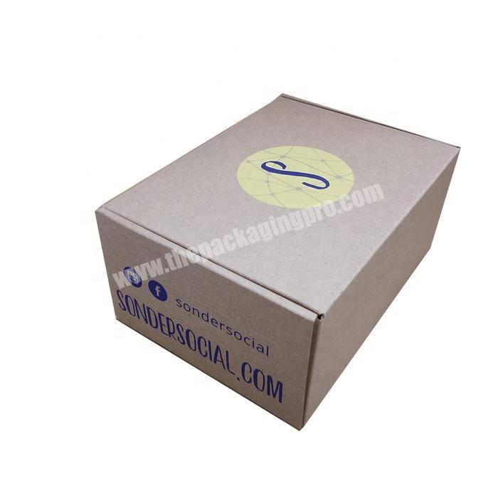 Custom Luxury Flat Corrugated Folding Packaging Shoe Mailer Box