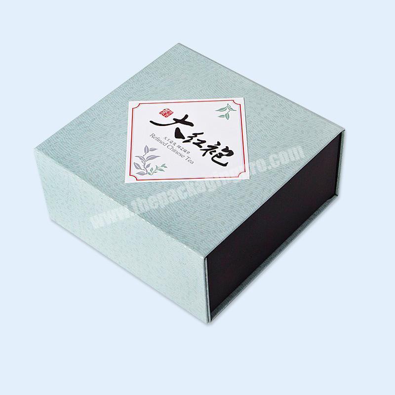 Custom Luxury Flat Folding Tea Gift Packaging Rigid Cardboard Paper Box