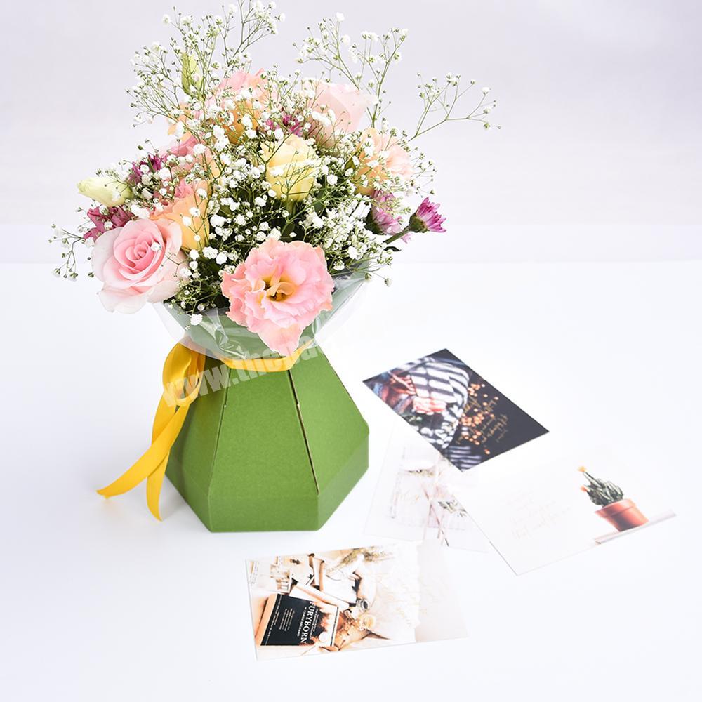 Custom luxury flower packaging box paper flower box