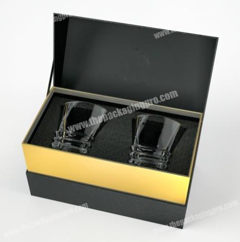 Custom luxury glass packing gift box storage winebowl packaging gift box printing