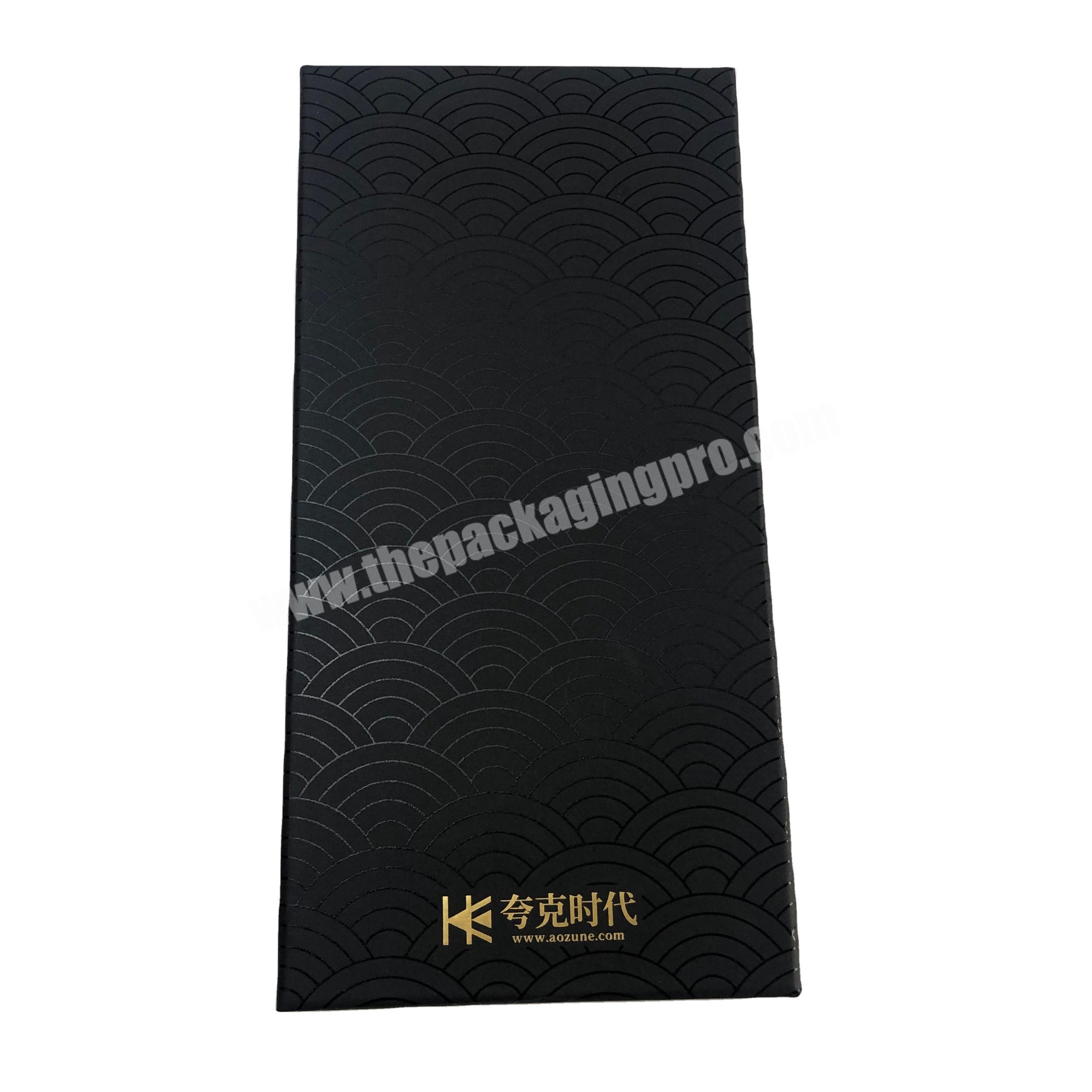 Custom luxury gold stamping  socks packaging box with handle