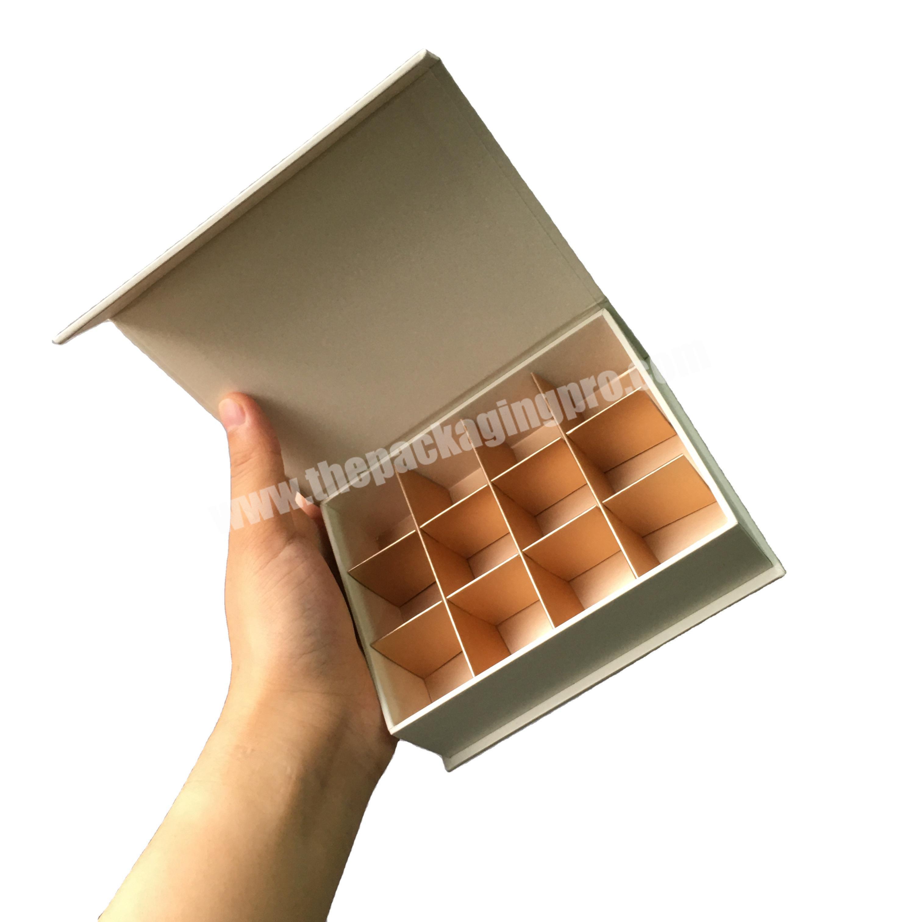 custom luxury handmade square packaging empty chocolate truffle paper boxes