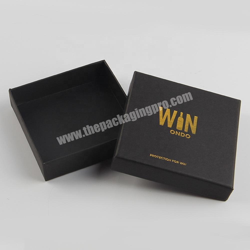 custom luxury hot stamping black wine set gift box with sleeve