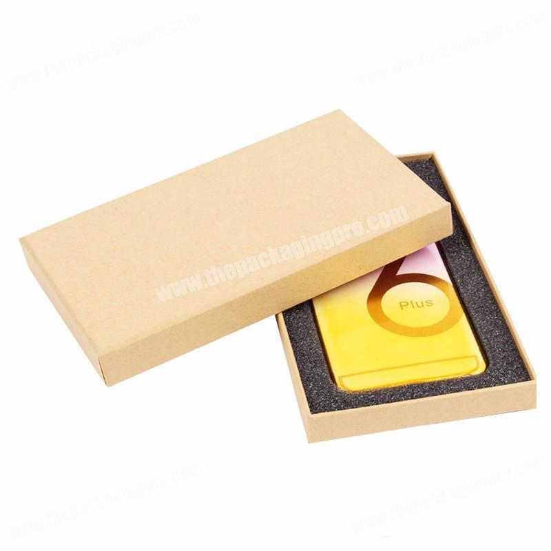 Custom luxury kraft cardboard paper logo printed gift packing paper phone  box packaging