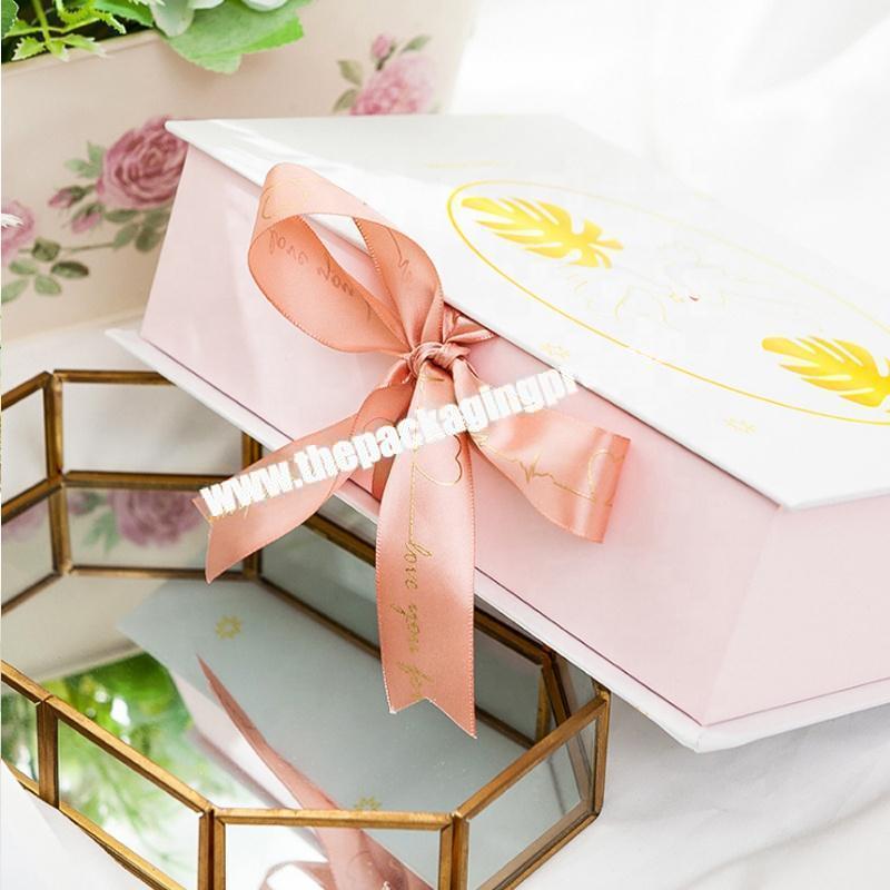 Custom luxury large pink cardboard paper garment clothing gift packaging box