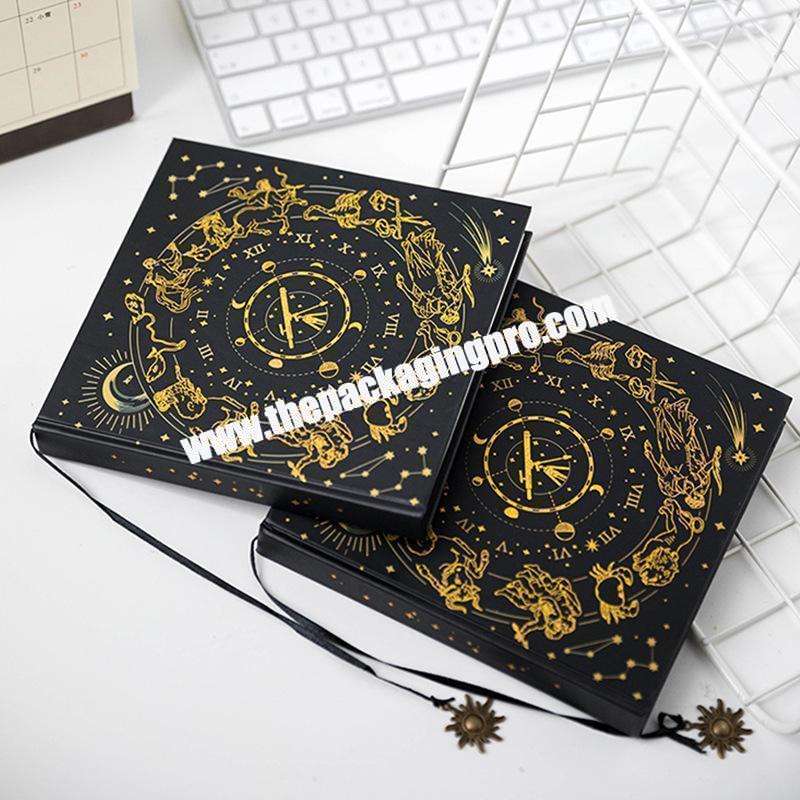 Custom Luxury Leather Bound Large B4 B5 A3 Sketchbook Sketch Book For Student Paper Hard Cover Notepad With Gold Logo Printing