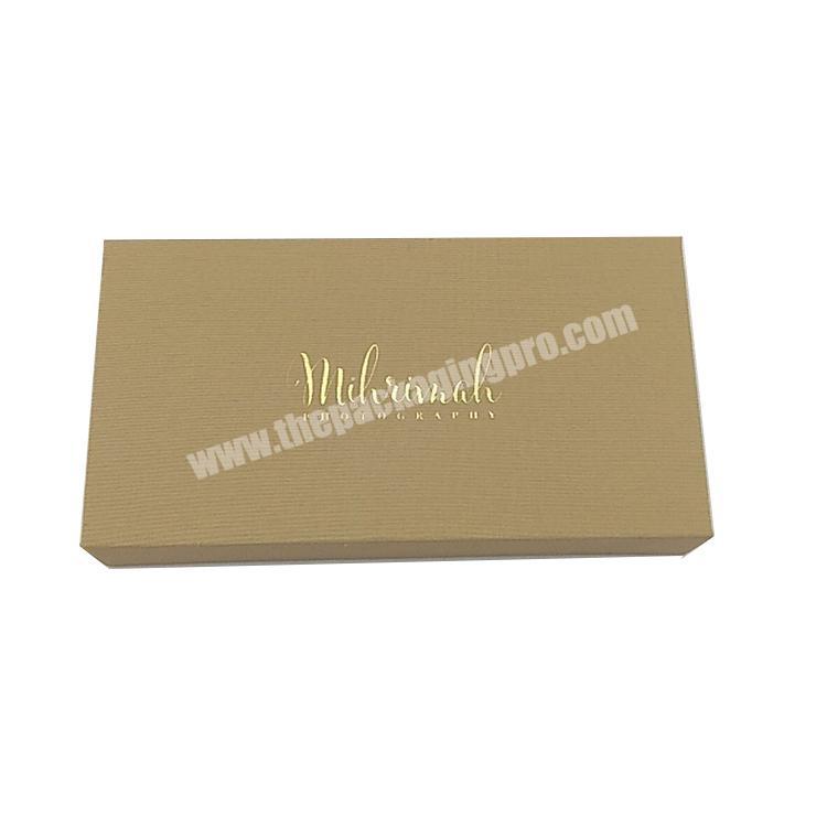 Custom luxury logo foil stamped luxury magnetic closure linen packaging boxes