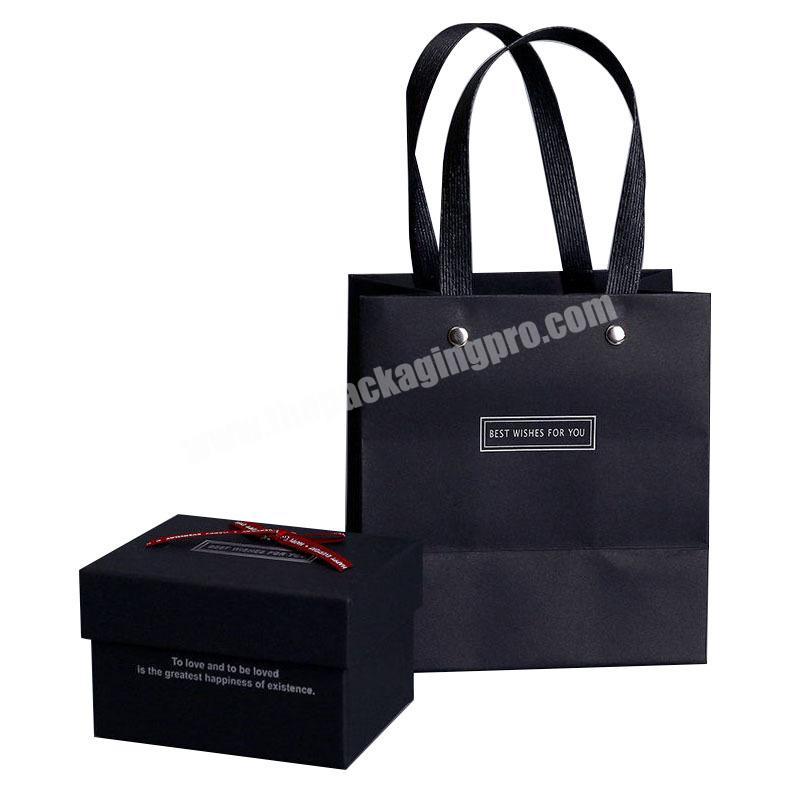 Custom Luxury Logo Paper happy birthday black gift box custom logo ...
