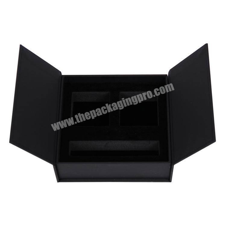 Custom Luxury logo printed book shaped gift clamshell packaging box