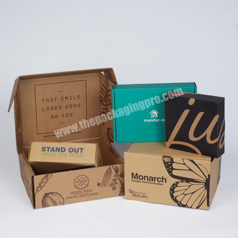 Custom Luxury Logo Printed Corrugated mailer clothing shipping boxes