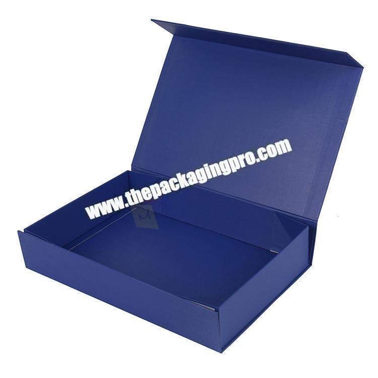 custom luxury magnetic blue shirt box packaging