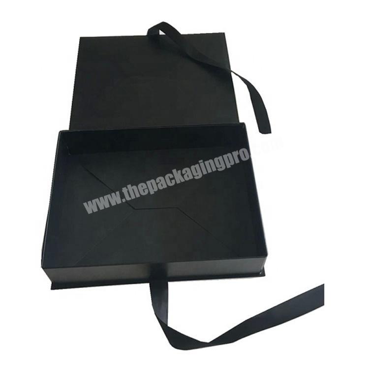 Custom Luxury matt black gift box printing for swimwear