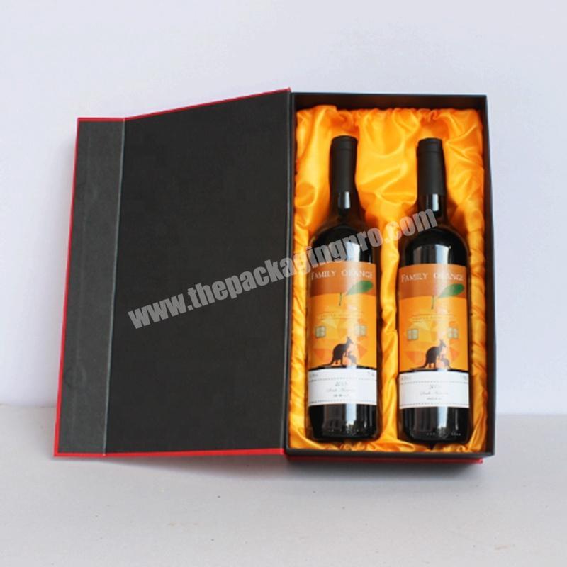 Custom Luxury Matt Lamination Creative Rigid Paper Cardboard Beer Wine Bottle Gift Box For 2 Bottle