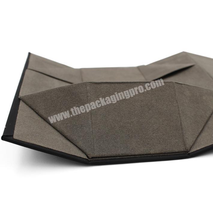 Custom luxury matte black gift packaging folding box
