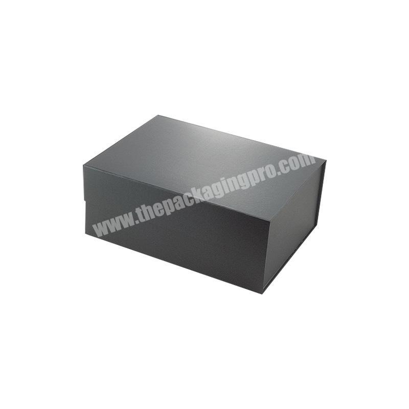 Custom luxury metallic element black gift packaging box with magnetic lid