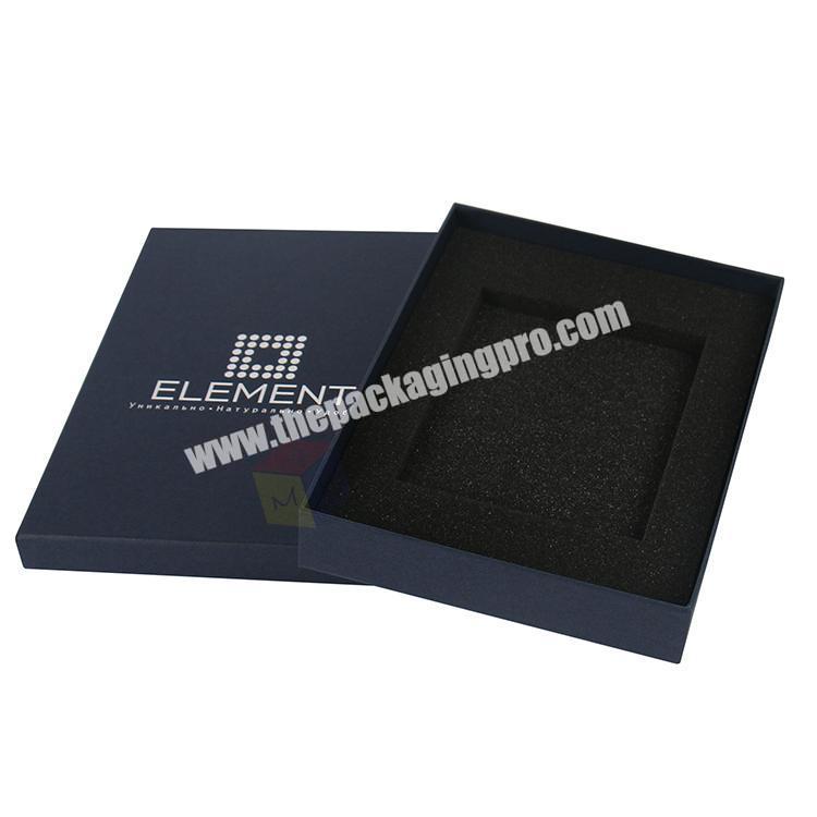custom luxury notebook packaging box with sponge tray
