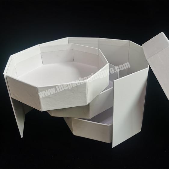 Custom luxury packaging 4 layers paper box Hexagonal box