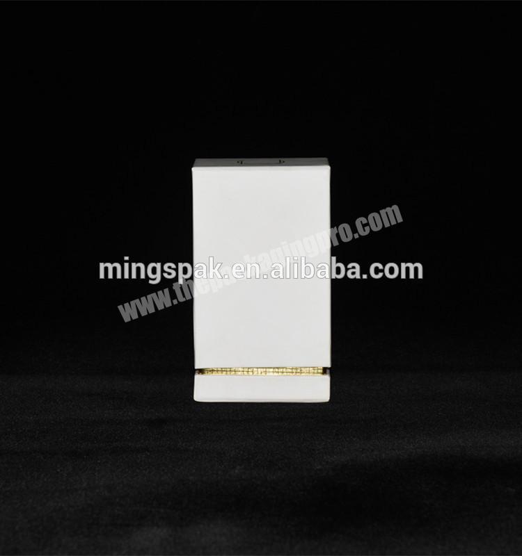 custom luxury packaging lid&bottom perfume box with EVA