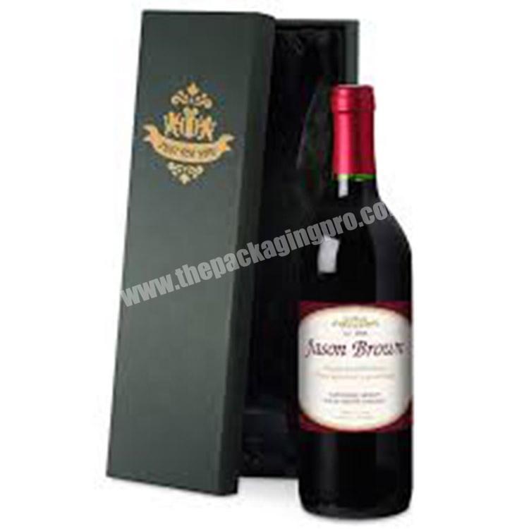 Custom Luxury Packaging Red Wine Bottle Gift Box Display With Lid