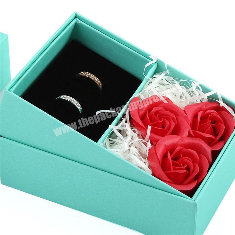 Custom luxury paper bouquet flower box cardboard rose flower ring box